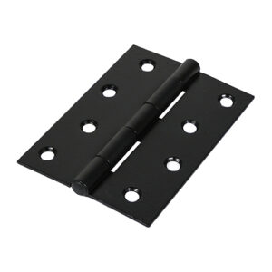 Timco Plain Butt Hinge - Fixed Pin (1838) - Black - 100 x 70 - Bag of 2 - 434401