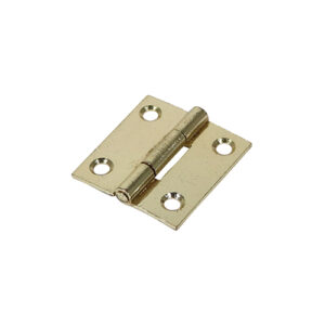 Timco Plain Butt Hinge - Fixed Pin (1838) - Electro Brass - 38 x 34 - Bag of 2 - 434587