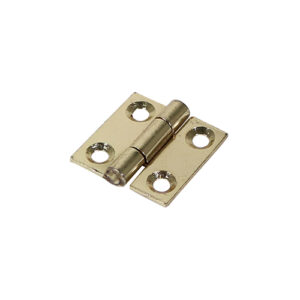 Timco Plain Butt Hinge - Fixed Pin (1838) - Electro Brass - 25 x 25 - Bag of 2 - 434652