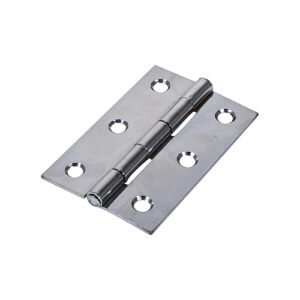 Timco Plain Butt Hinge - Fixed Pin (1838) - Polished Chrome - 100 x 70 - Bag of 2 - 434123