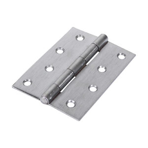 Timco Plain Butt Hinge - Fixed Pin (1838) - Satin Chrome - 100 x 70 - Bag of 2 - 434555