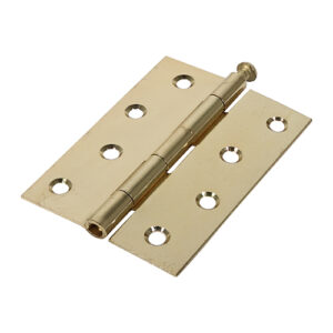 Timco Plain Butt Hinge - Loose Pin (1840) - Electro Brass - 100 x 71 - Bag of 2 - 434101
