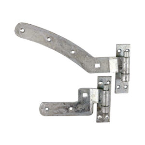 Timco Pair of 300mm Curved Rail Hinge Set - Left Hand - Hot Dipped Galvanised - CRHLG
