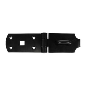 Timco 8" Heavy Secure Hasp-Staple - Black - 1 Piece in Plain Bag - BHS8BB