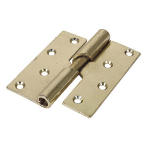 Timco Rising Butt Hinge (466) - Left Hand - Electro Brass - 100 x 86 - Bag of 2 - 434458