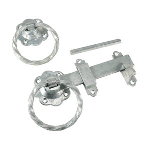 Timco 6" Ring Gate Latch - Twisted - Hot Dipped Galvanised - Pack of 1 - TRGL6GB