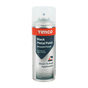 Timco - 237006 - Black Metal Paint Smooth - 380ml - 1 EA in Can