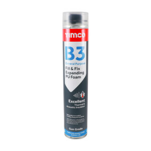 Timco B3 General Purpose Fill & Fix Expanding PU Foam - Gun Grade 750ml - Box of 12 - 247641
