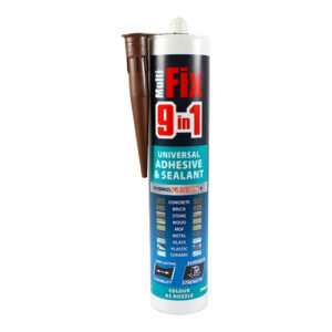 Timco 9 in 1 Universal Adhesive & Sealant - Brown 290ml - 247697