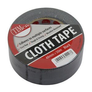 Timco - CTBLACK - Cloth Tape Black - 50m x 48mm - 1 EA in Roll