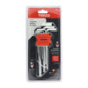 Long Arm Ball End Hex Key Set - in packet