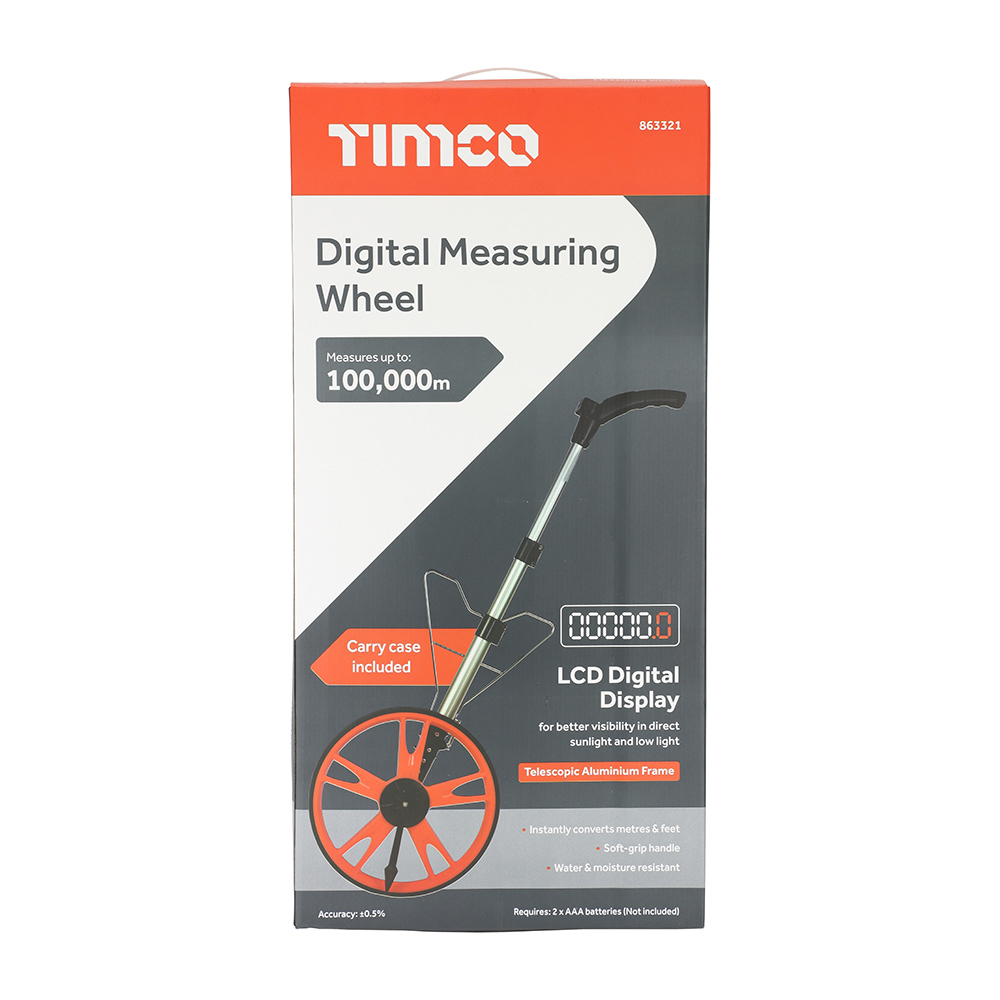 Measuring Wheel - Digital Up to 100,000m - in packet