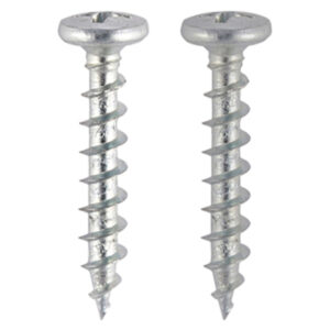 Shallow Pan Countersunk Head, Single Thread, Gimlet Tip