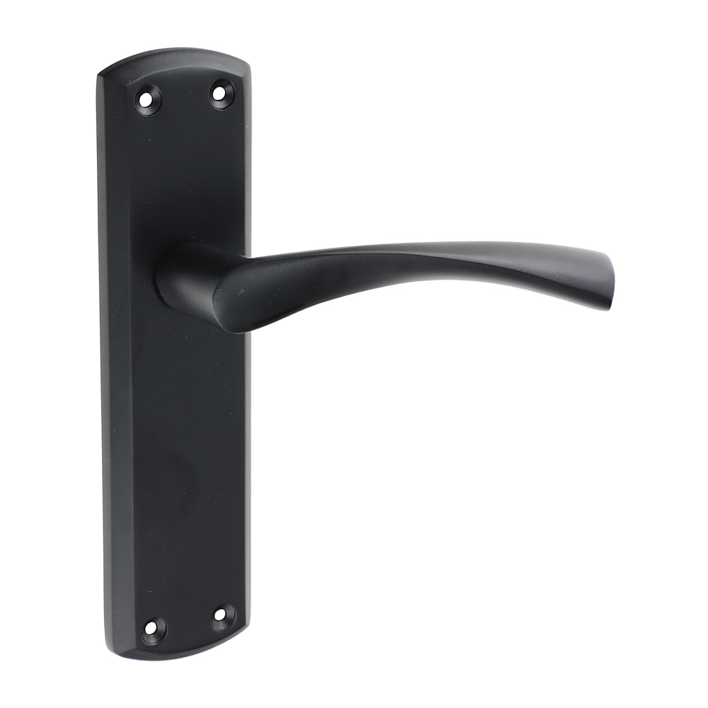 Shop Zeta Latch Handles - Matt Black 175 x 45