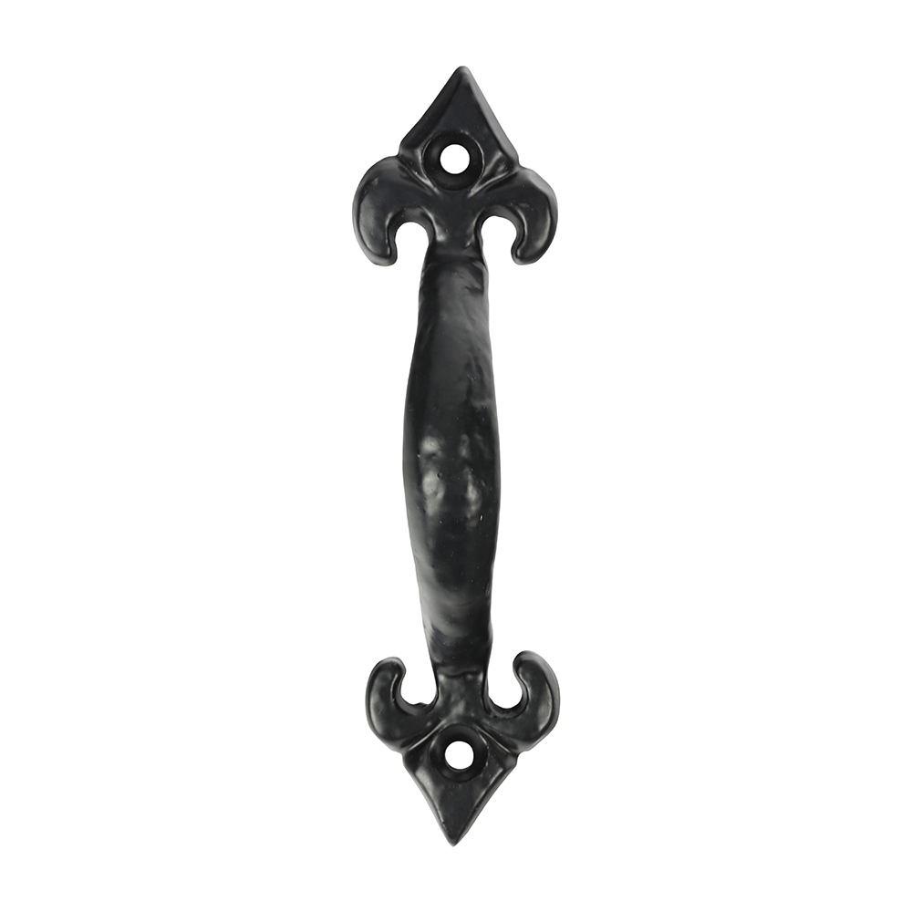 Fleur De Lys Pull Handle - Antique Black 4"