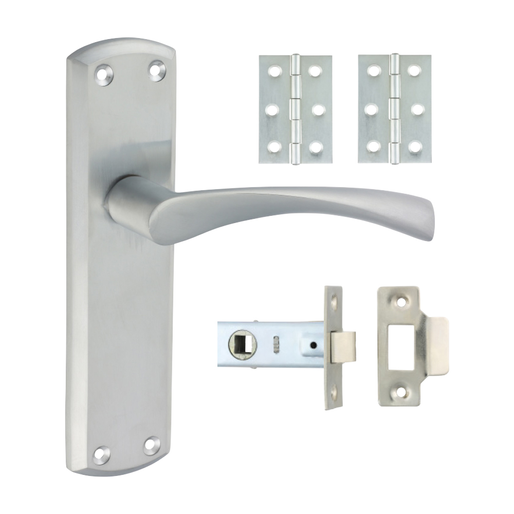 Shop Zeta Latch Door Pack - Satin Chrome Mixed