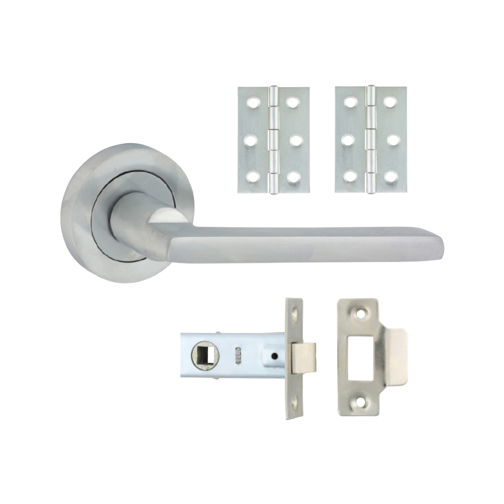 Shop Radmore Lever On Rose Door Pack - Satin Chrome