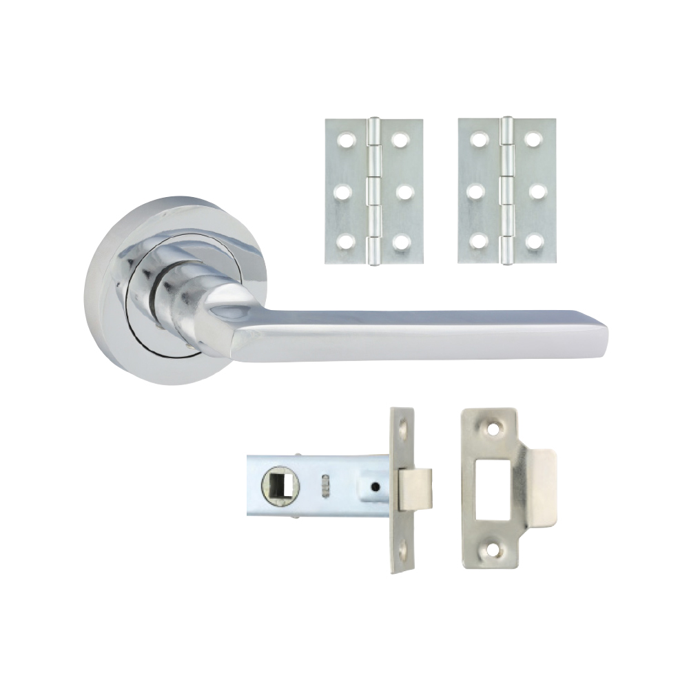 Shop Radmore Lever On Rose Door Pack - Polished Chrome