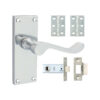 Shop Victorian Scroll Latch Door Pack - Satin Chrome