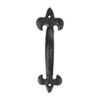 Fleur De Lys Pull Handle - Antique Black 6"