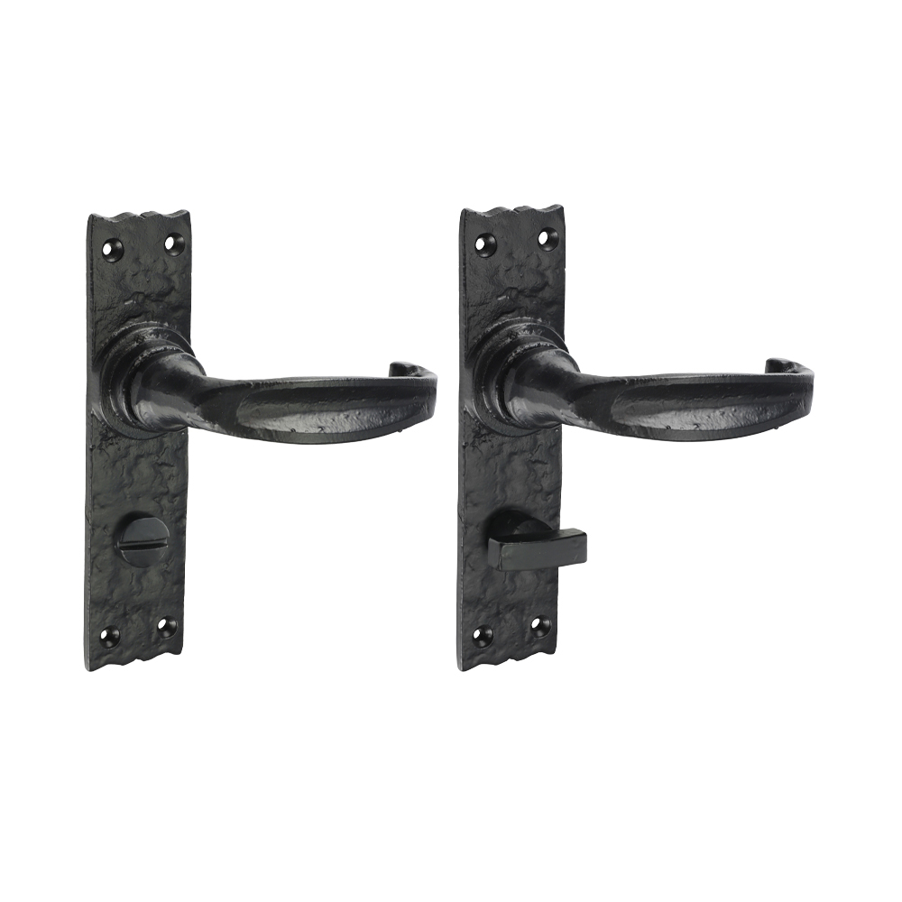 Shop Narrow Style Bathroom Lock Handles - Antique Black