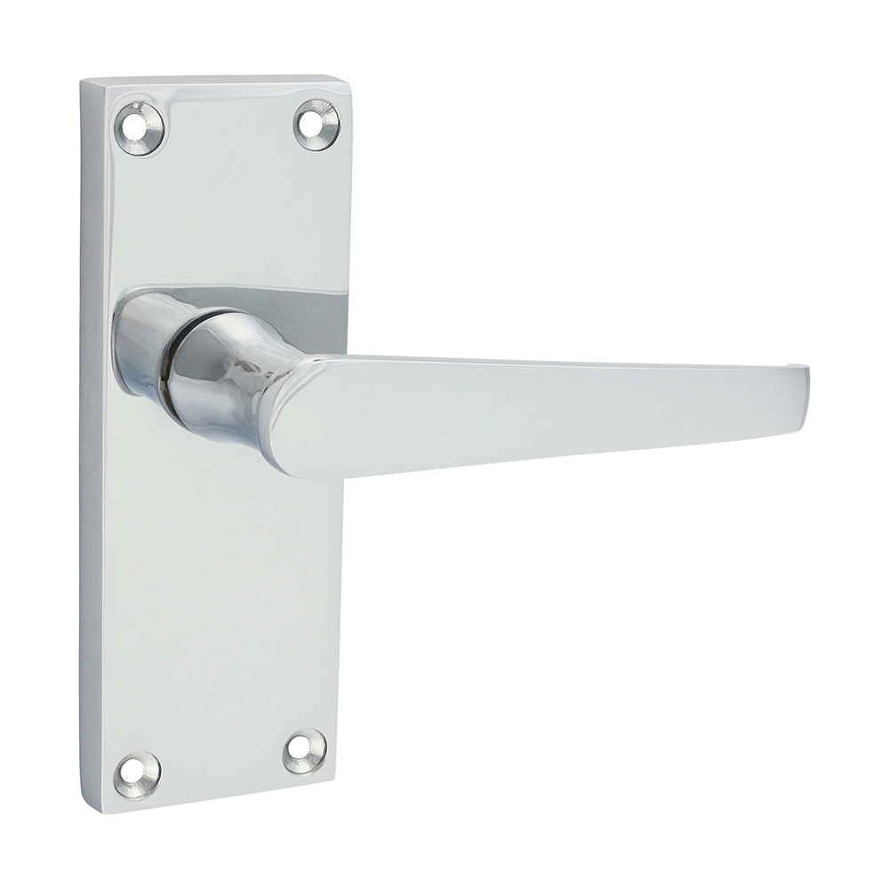 Shop Victorian Straight Latch Handles - Polished Chrome