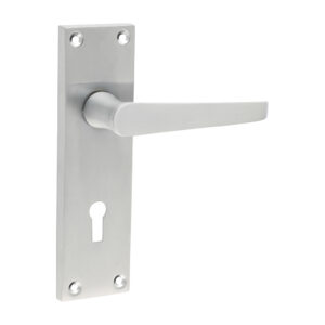 Shop Victorian Straight Lock Handles - Satin Chrome