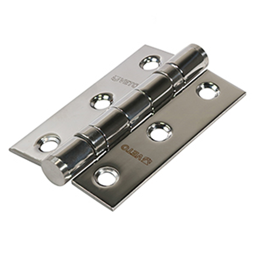 340999 Shop Pair of Twin Ball Bearing Hinges - Stainless Steel - Polished 76 x 51