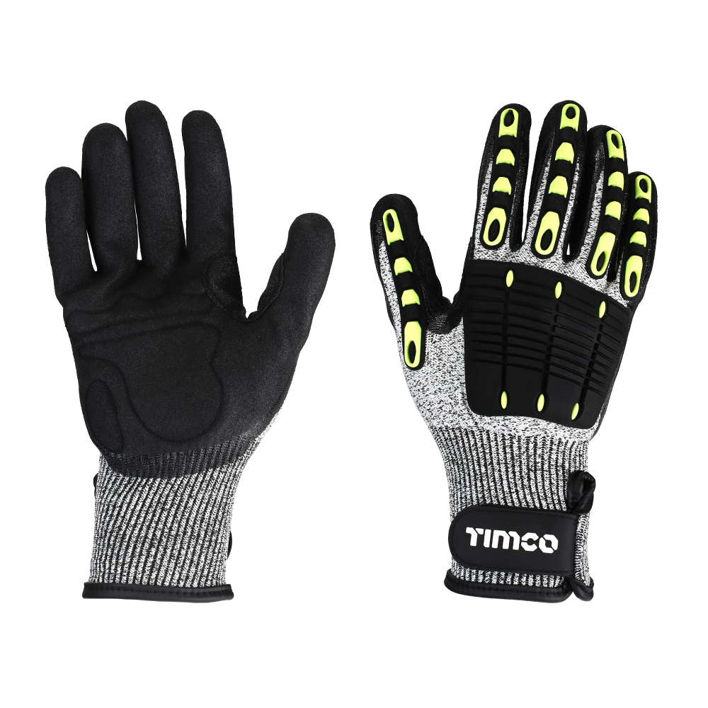 Shop Impact Cut Glove - Sandy Nitrile Coated HPPE Fibre and Glass Fibre Gloves with TPR Pads
