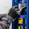 Impact Cut Glove - Sandy Nitrile Coated HPPE Fibre and Glass Fibre Gloves with TPR Pads - lifestyle