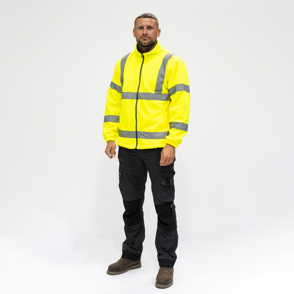 Shop Hi-Visibility Fleece Jacket - Yellow