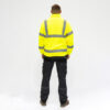 Hi-Visibility Fleece Jacket - Yellow - Back View
