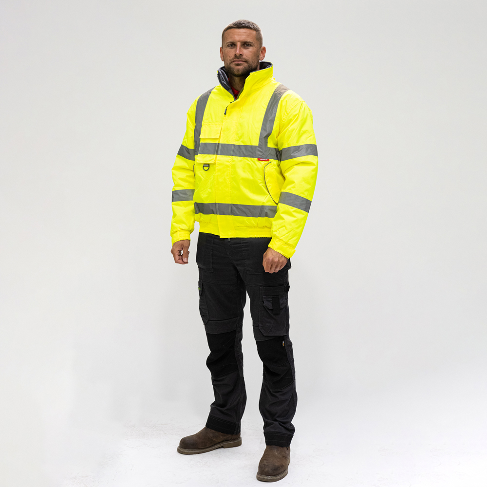 Shop Hi-Visibility Bomber Jacket - Yellow