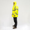 Hi-Visibility Parka Jacket - Yellow - Side View