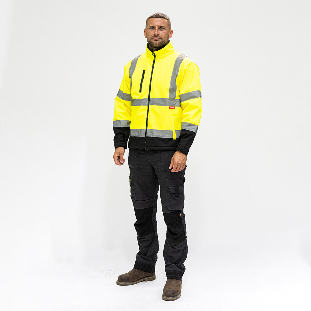 Shop Hi-Visibility Softshell Jacket - Yellow