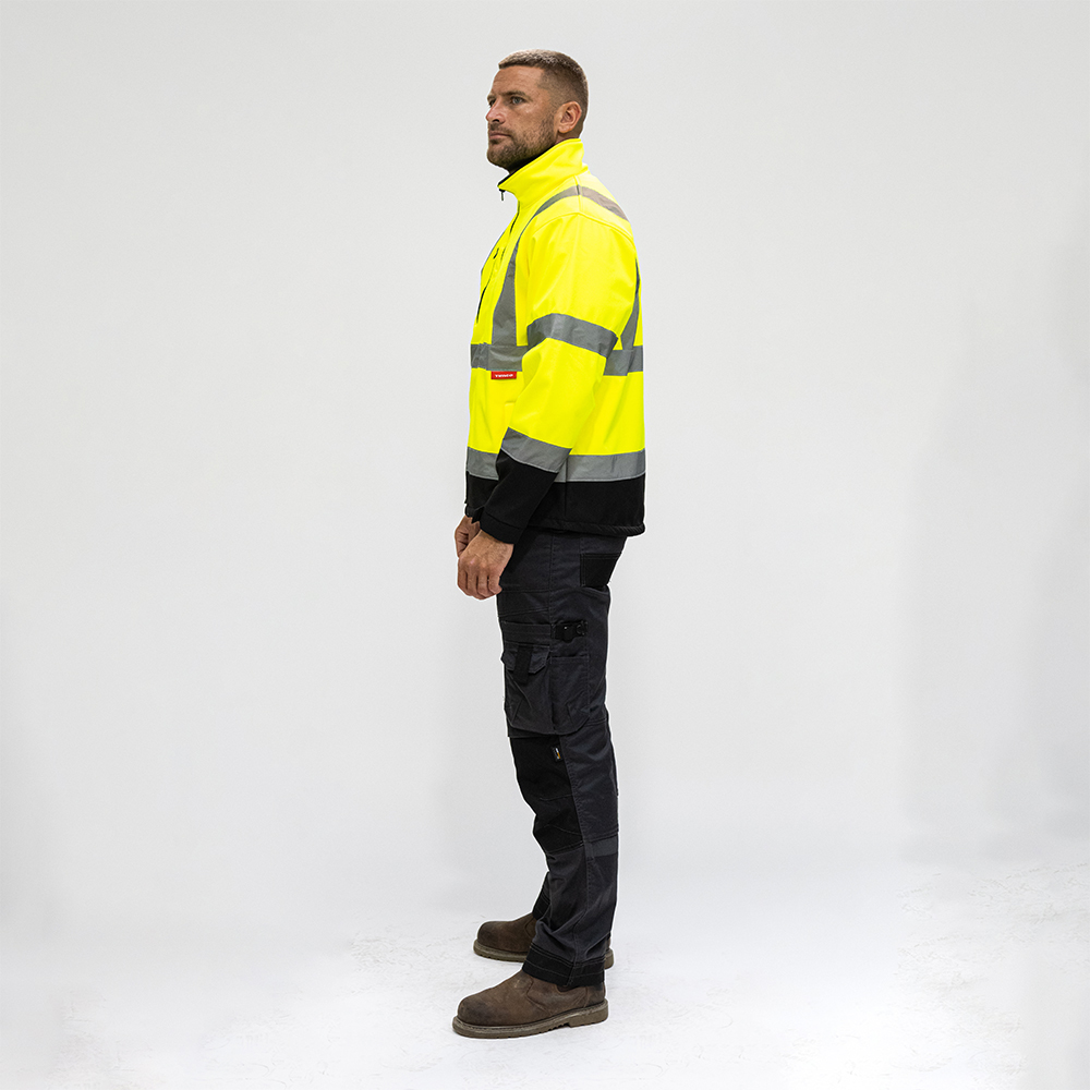 Hi-Visibility Softshell Jacket - Yellow - Side View