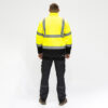 Hi-Visibility Softshell Jacket - Yellow - Back View