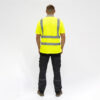 Hi-Visibility Polo Shirt - Short Sleeve - Yellow - Back View
