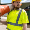 Hi-Visibility Polo Shirt - Short Sleeve - Yellow - Lifestyle