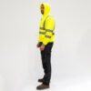 Hi-Visibility Sweatshirt with Hood - Yellow - Side