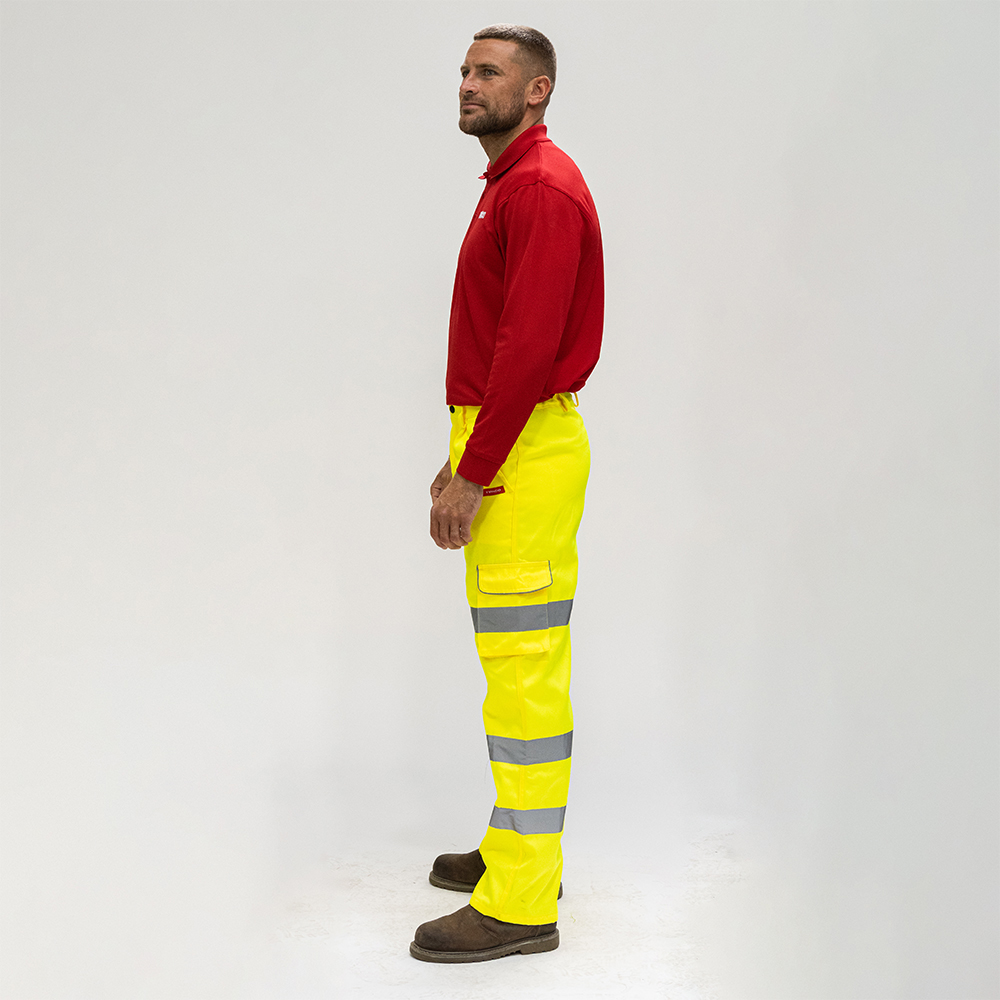 Hi-Visibility Executive Trousers - Yellow - Side View