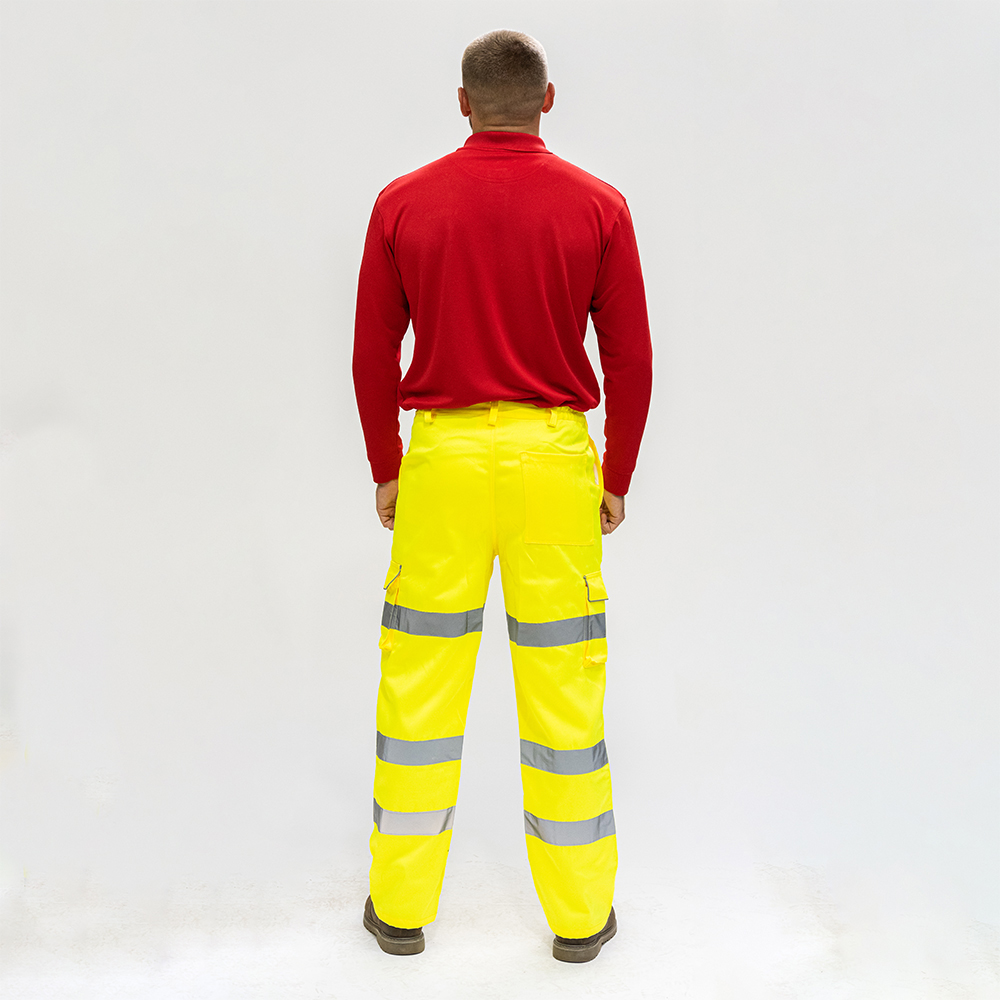 Hi-Visibility Executive Trousers - Yellow - Back View