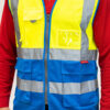 Hi-Visibility Executive Vest - Yellow & Blue - Close Up