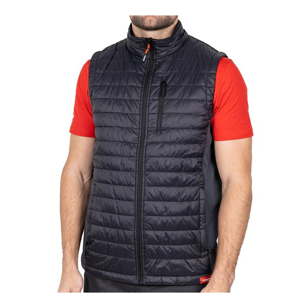 Padded Bodywarmer - Grey/Black on model