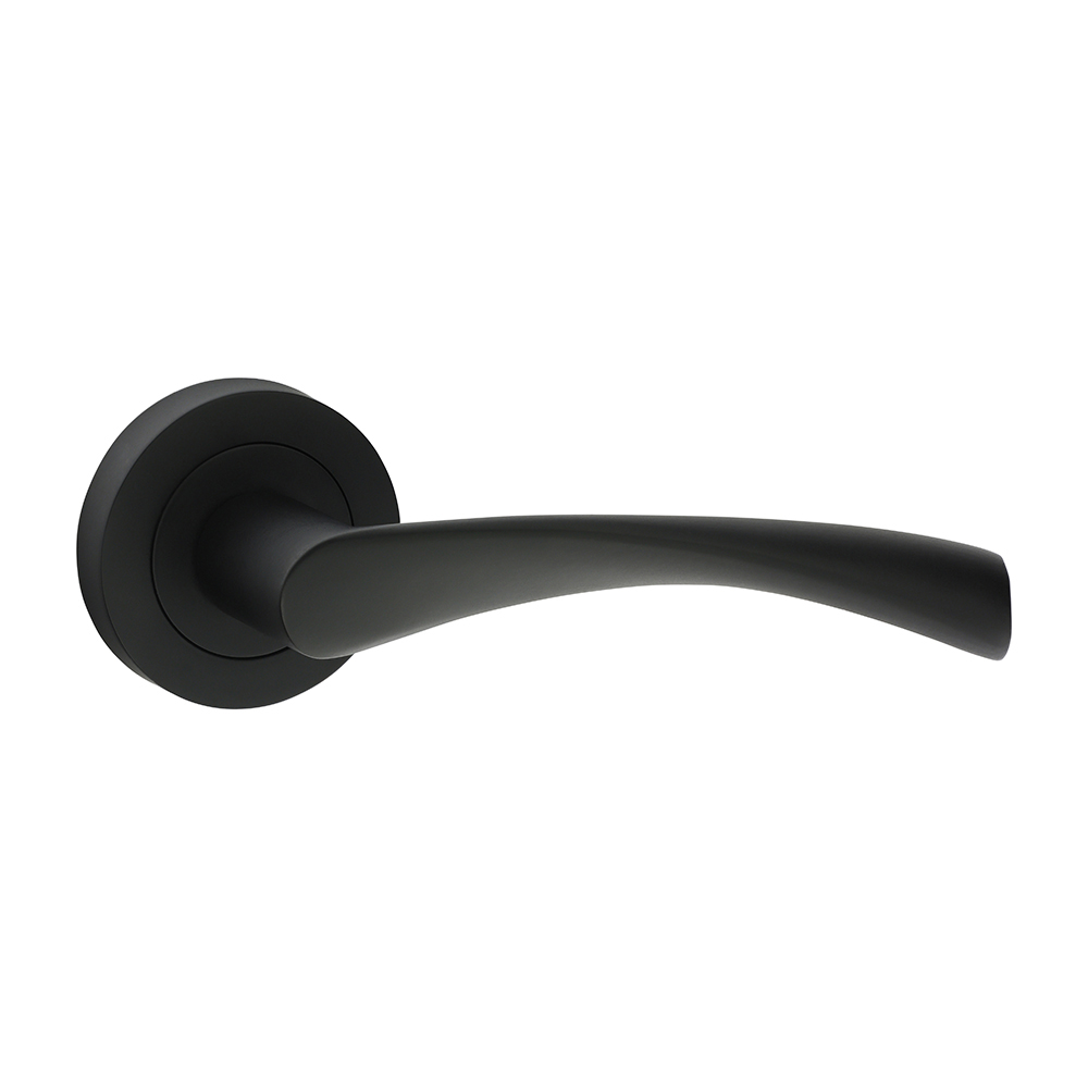 Edleston Lever On Rose Handles - Matt Black - 51mm