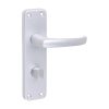 Contractors Lever Bathroom|Privacy Handles - Satin Anodised Aluminium 154 x 40