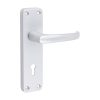 200304_w1 Contractors Lever Lock Handles - Satin Anodised Aluminium 154 x 40