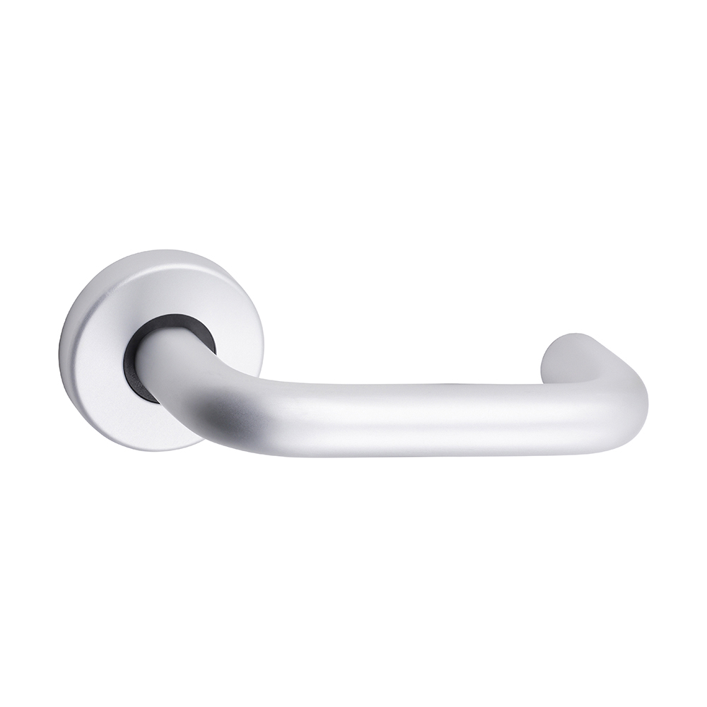 Contractors Lever On Rose Handles - Satin Anodised Aluminium 52mm