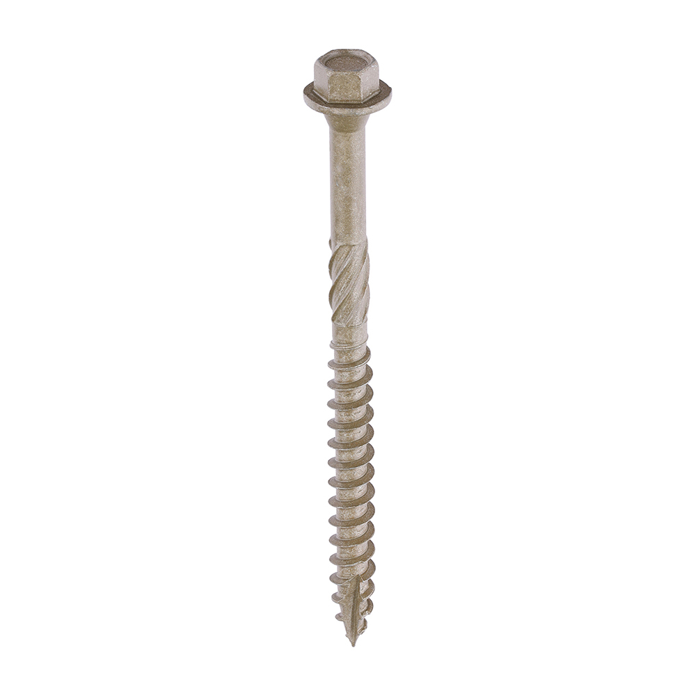 Timber Frame Construction & Landscaping - Hex - Exterior - Green Organic Screws - 6.7 x 87