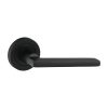 Radmore Lever On Rose Door Handles - Matt Black